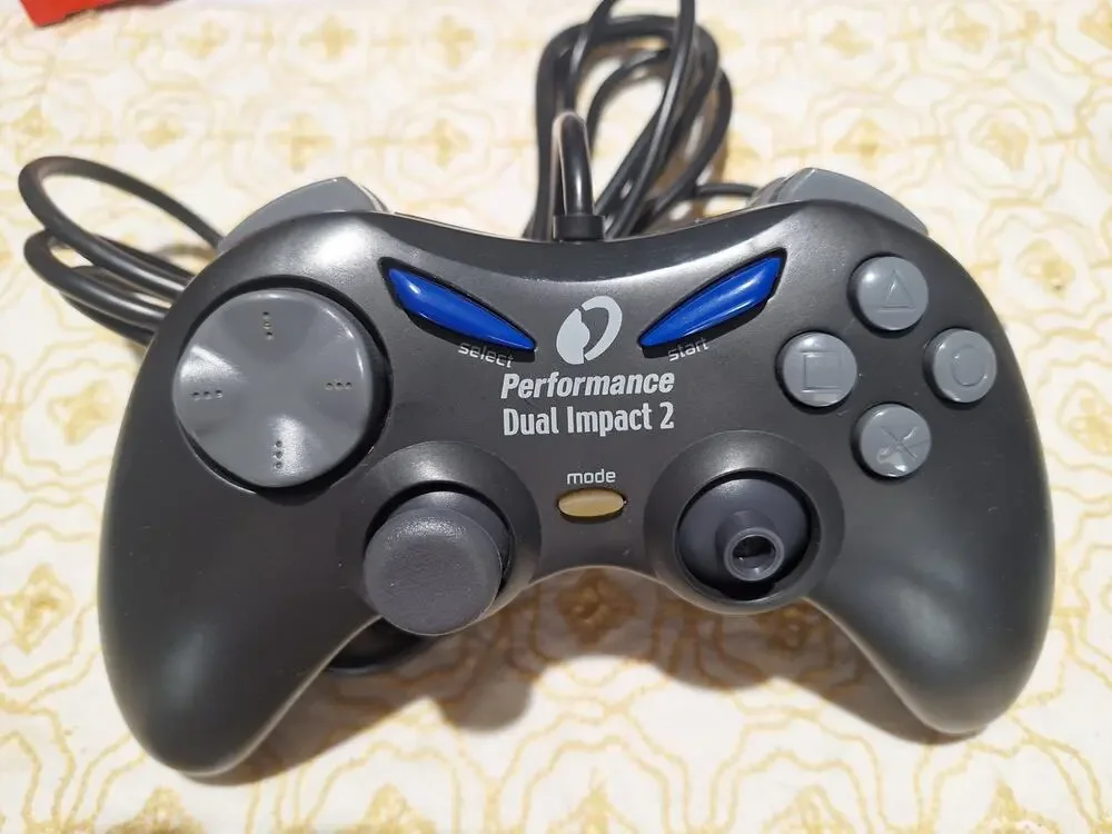 Performance Dual Impact 2 P-22107G Wired PlayStation PS1 PS2 Controller Tested